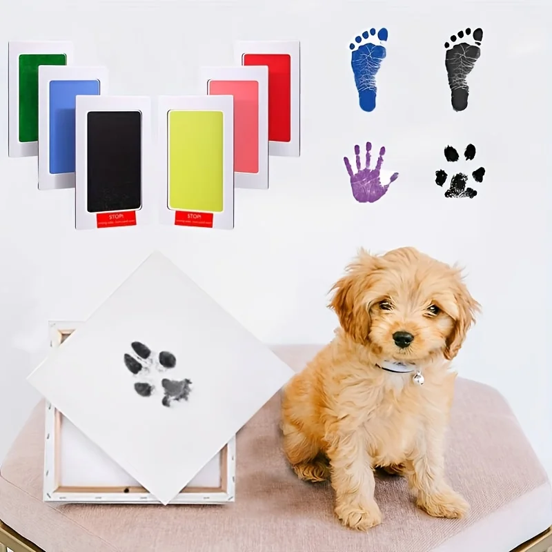 Almohadilla de tinta para huellas de mascotas sin contacto para perros - imagen 5