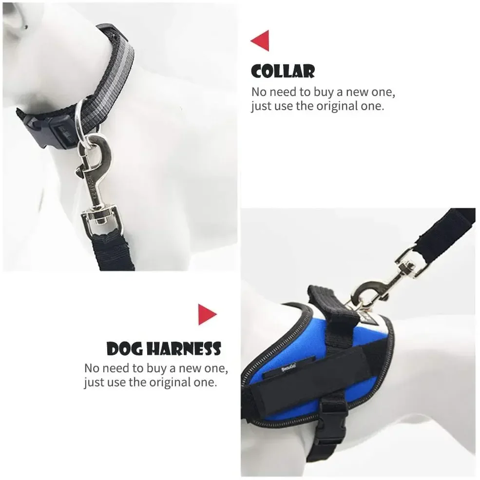 Cinturón de seguridad de coche para perros y gatos, asiento ajustable para mascotas, arnés para vehículo, Clip de plomo, palanca de seguridad, collares de tracción para perros, accesorios para perros - imagen 4