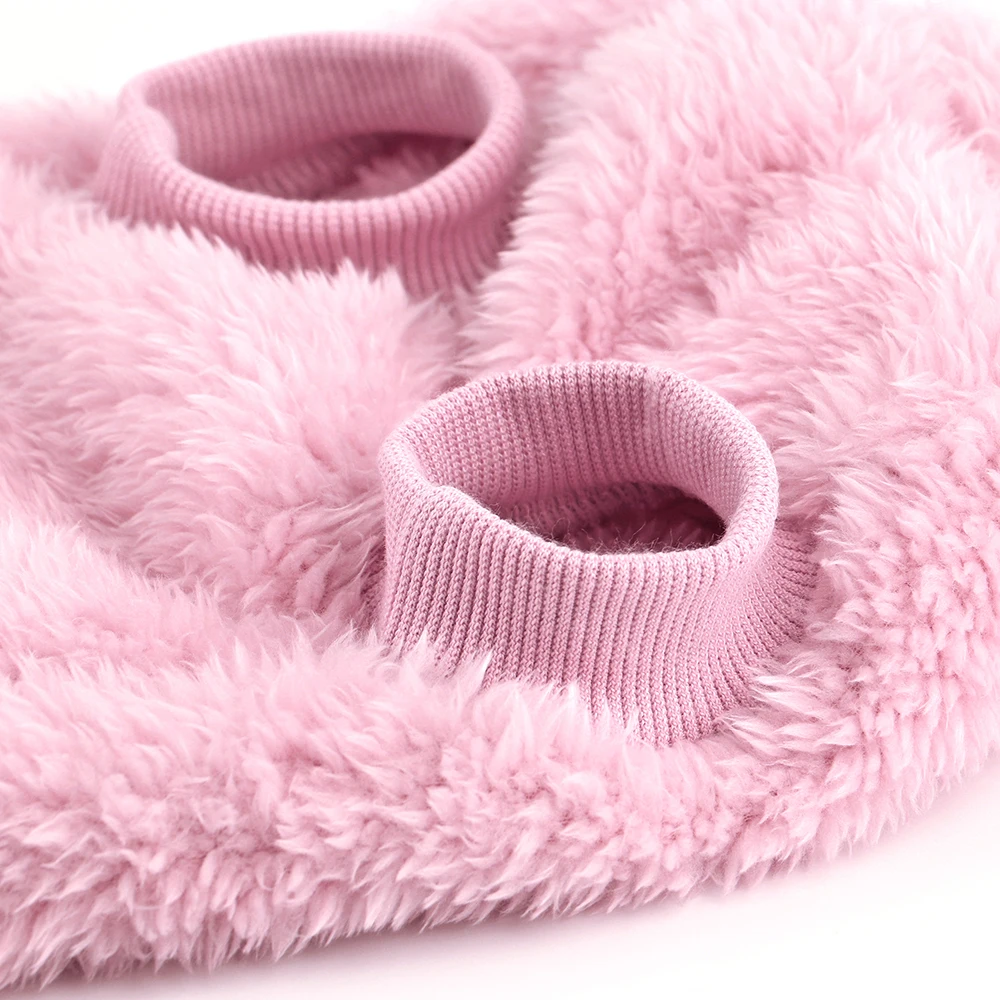 Lindo suéter cálido con capucha para perro, chaleco de felpa con anillo en D para correa, ropa suave de invierno para mascotas, mono para perros en clima frío - imagen 3