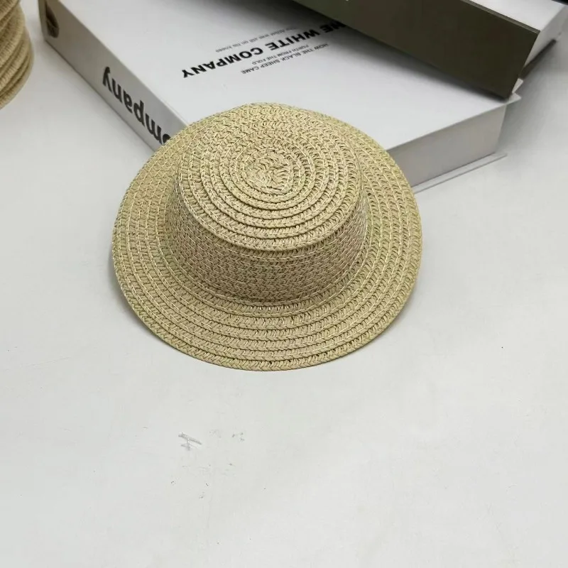 Sombreros de paja bonitos para gatos y perros, protector solar de viaje para mascotas, para tomar fotos, Mini sombreros tejidos a mano, productos de decoración creativos para mascotas, accesorios - imagen 5