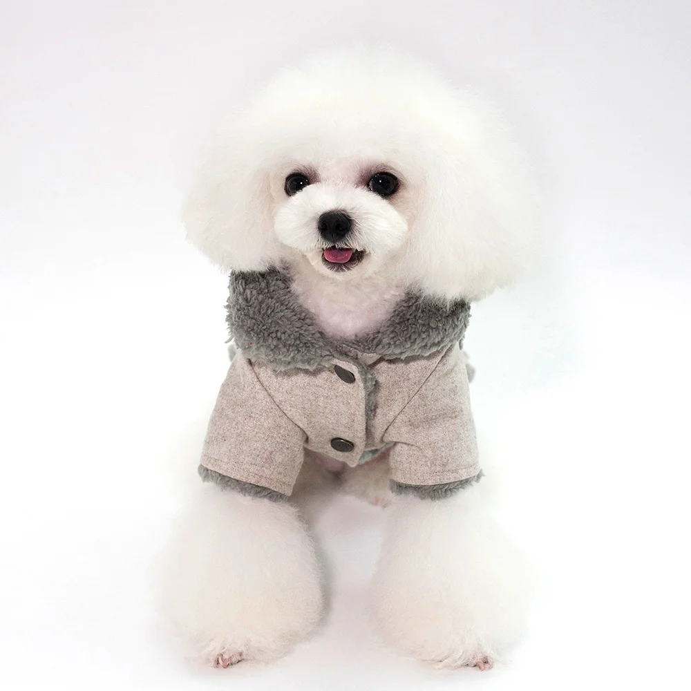 Ropa cálida de invierno para perros, chaqueta con Cuello de piel suave para perros, abrigo, ropa para perros pequeños y medianos, chaleco, ropa de invierno para mascotas, trajes, disfraz - imagen 5
