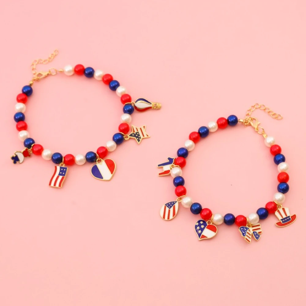 Collar de perlas con bandera EE. UU. para perros y gatos – 4 de julio - imagen 2