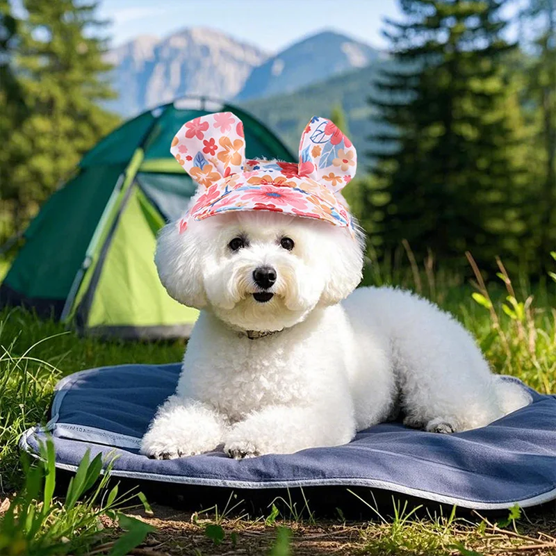 Gorro para perro, gorra de béisbol ajustable con orificios para las orejas, gorro protector solar para cachorro, trajes de aseo para gatos, perros, suministros para mascotas - imagen 3