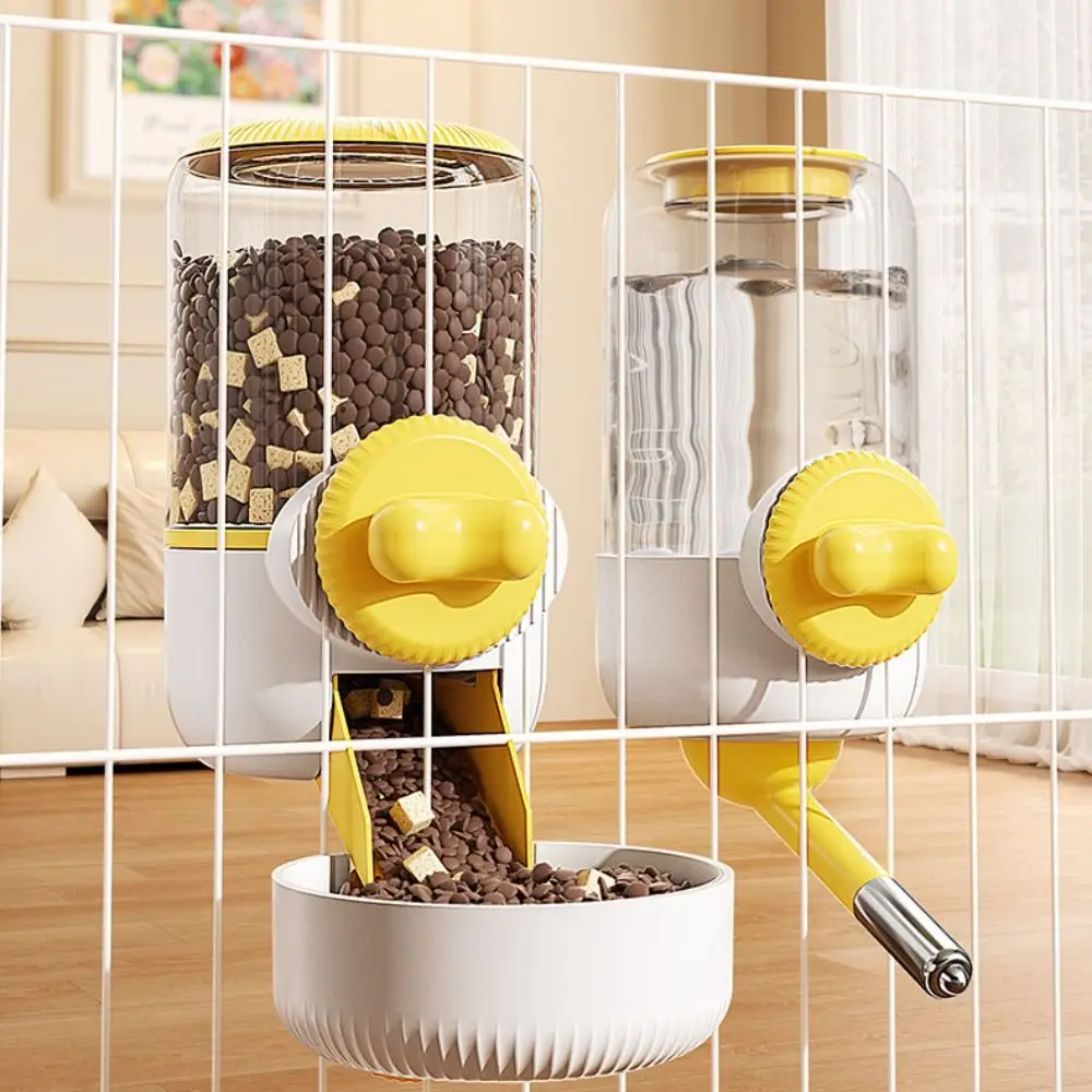 Juego de dispensador de agua y alimentador automático para mascotas, colgante desmontable, a prueba de fugas, gran capacidad para jaula para perros y gatos, respetuoso con el medio ambiente - imagen 3