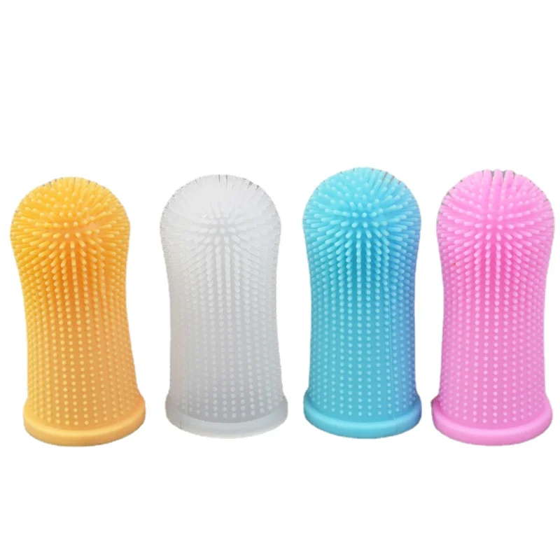 Cubierta de silicona para dedos para mascotas, cepillo de dientes que no daña los dientes, limpieza completa duradera, limpieza bucal para mascotas, cepillo de dientes para dedos de perro - imagen 5