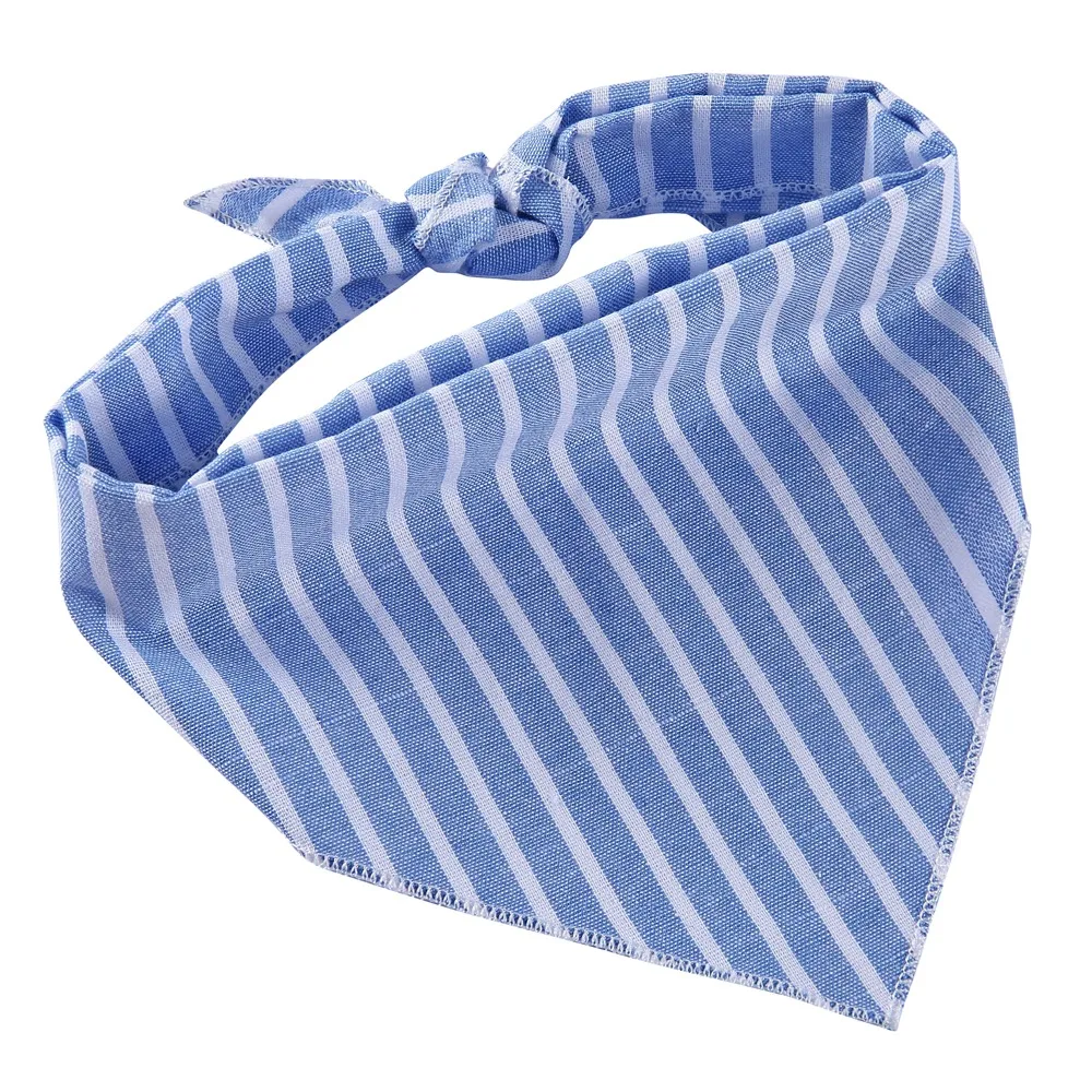Pañuelo de algodón a rayas azul y blanco para perros y gatos - imagen 4