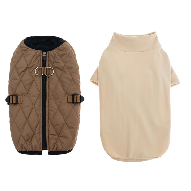 Ropa cálida de invierno para perros pequeños, ropa para mascotas, traje para cachorros, chaqueta a prueba de viento para perros, chaleco para abrigo de Bulldog Francés Chihuahua - imagen 3