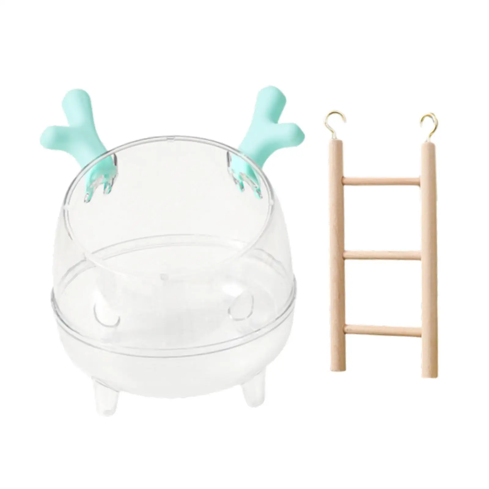 Hamster Sand Bath Container,Small Animal Shower Hideout,Clear,Small Pet Bathroom Sand Bath Box Hamster Toilet for Gerbil,Mice