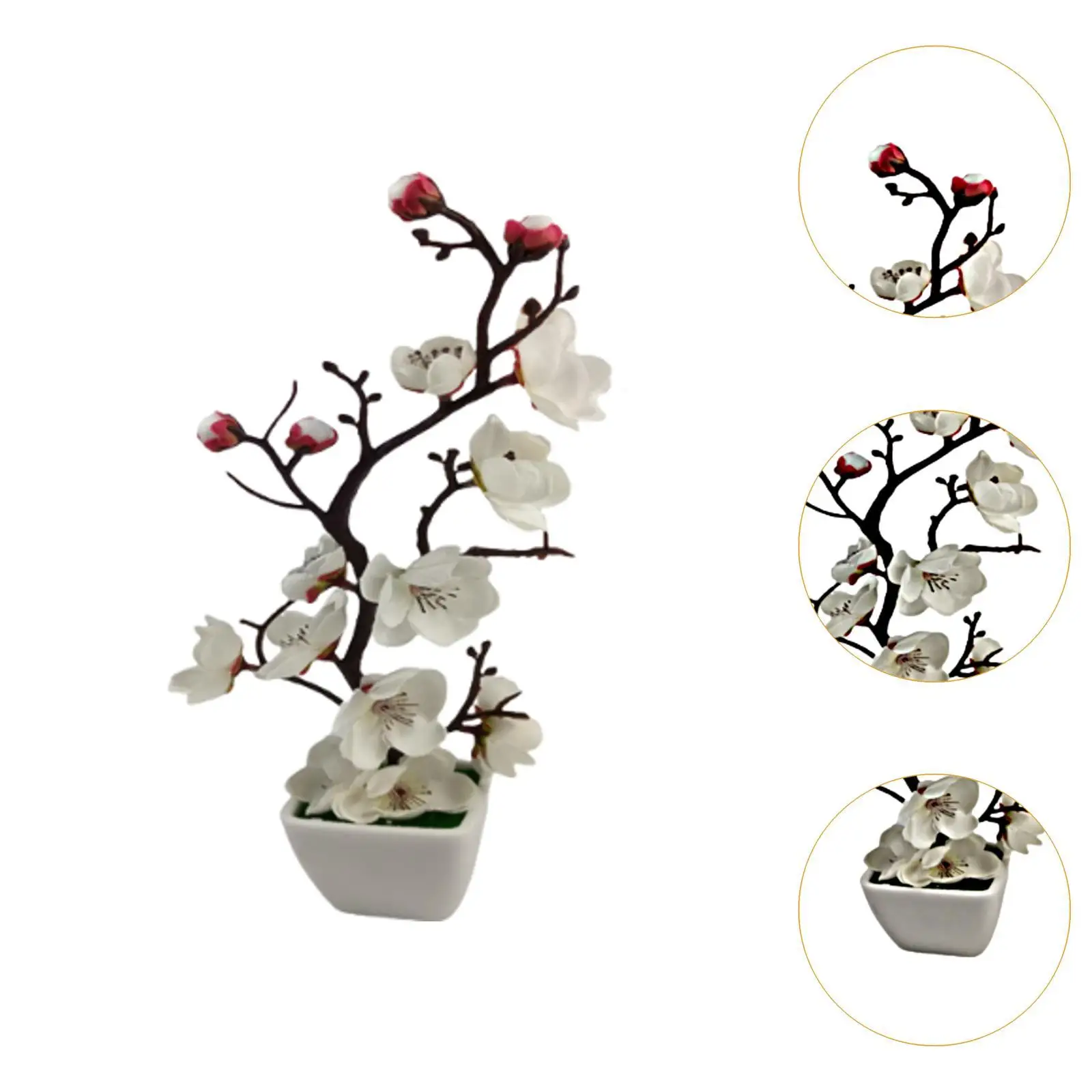Adornos de flor de ciruelo simulada Flor de ciruelo artificial Bonsai Flor de ciruelo - imagen 5