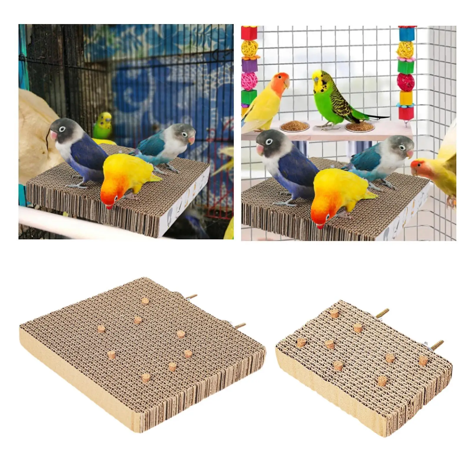 Bird Perch Stand Platform Parakeet Chewing Toy for Macaws Birds Budgies