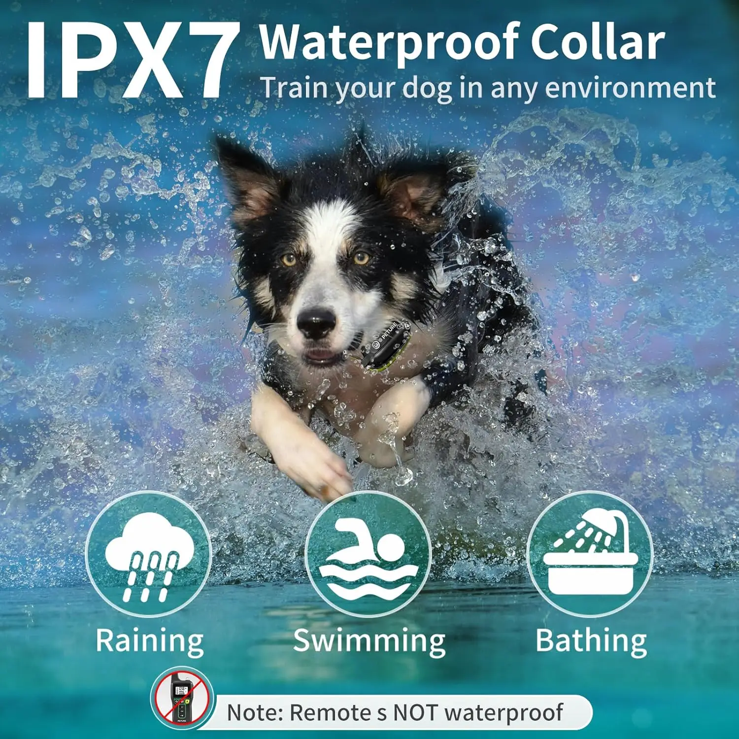 Collar de corteza para perros con control remoto, Collar de choque impermeable de 3300 pies con pitido, vibración, modo automático para perros grandes, medianos y pequeños