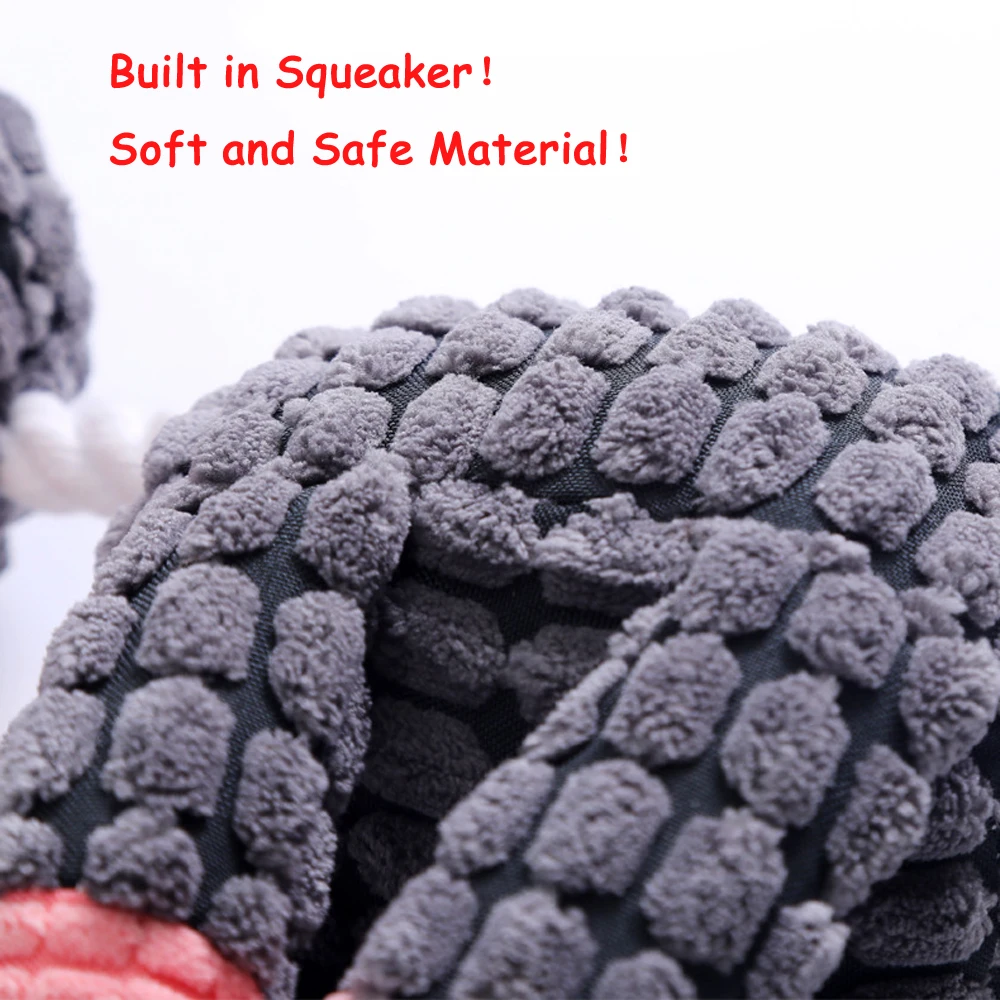 Juguetes de peluche suave para perros, entrenamiento con ventilación, mono, oso, relleno de algodón de pana, limpieza de dientes de cachorro, juguete Molar, suministros para mascotas - imagen 4