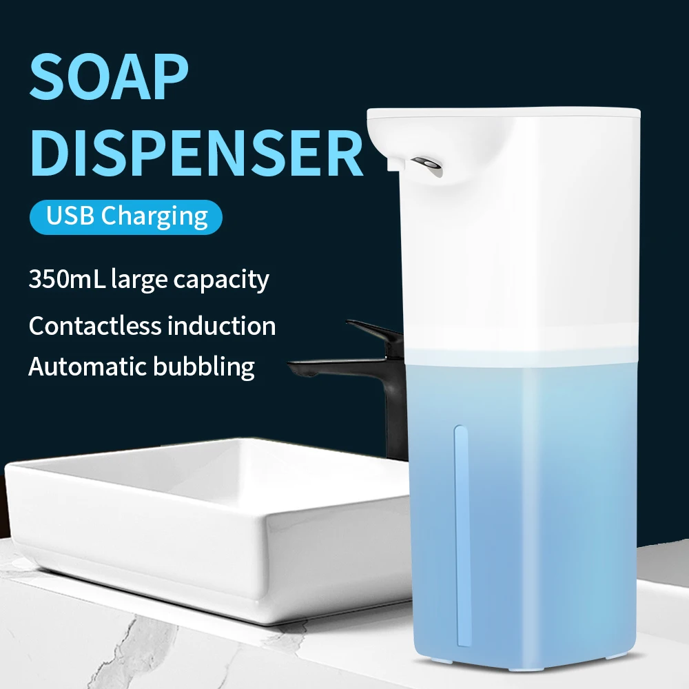 Dispensador automático de jabón, dispensador de lavado de manos recargable por USB, dispensador de jabón de inducción líquida de espuma, lavadora de manos sin contacto