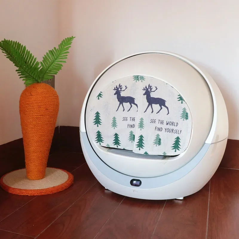 Cortina de gato a prueba de olores y polvo, accesorios desodorantes hechos a mano para PETREE, cortinas de caja de arena automática - imagen 3