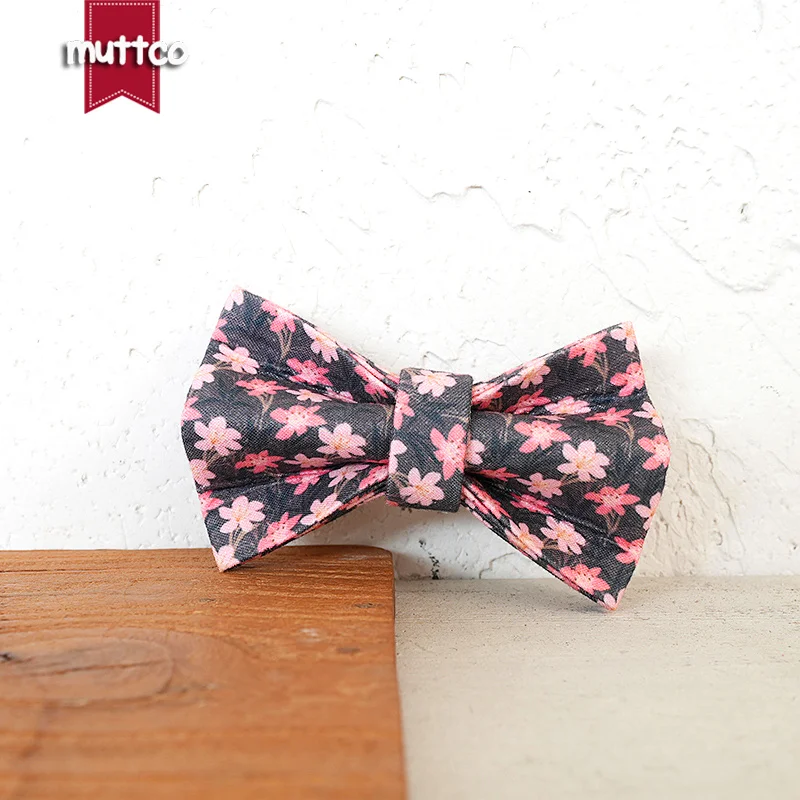 MUTTCO Venta al por menor grabado hermoso diseño de patrón de flores hecho a mano GRACE PURPLE SPRITEcollar diseño único collar de gato 2 tamaños UCC187 - imagen 5
