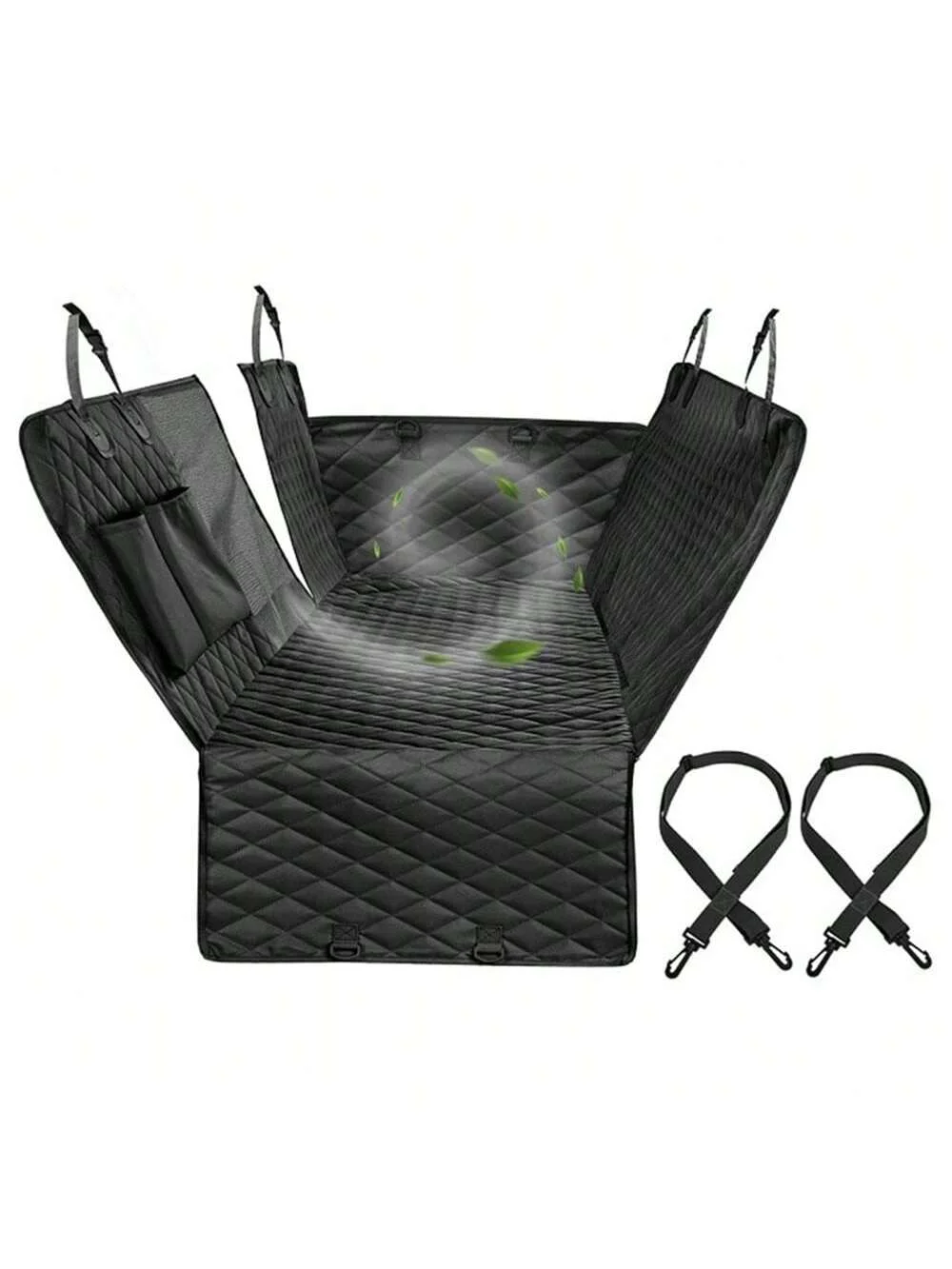 Alfombrilla antisuciedad e impermeable para mascotas, Alfombrilla negra para asiento trasero de coche para perro - imagen 2