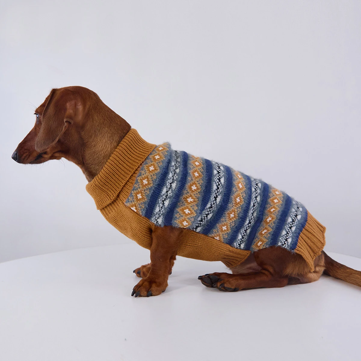 Suéter bohemio tejido a mano para perro salchicha pequeño mediano - imagen 2