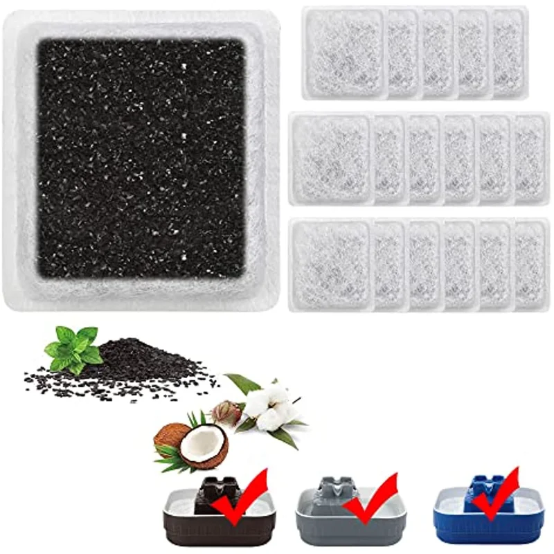 filtros repuesto fuente cerámica mascotas filtro bomba fuente agua grado alimenticio hecho carbón activado algodón PP