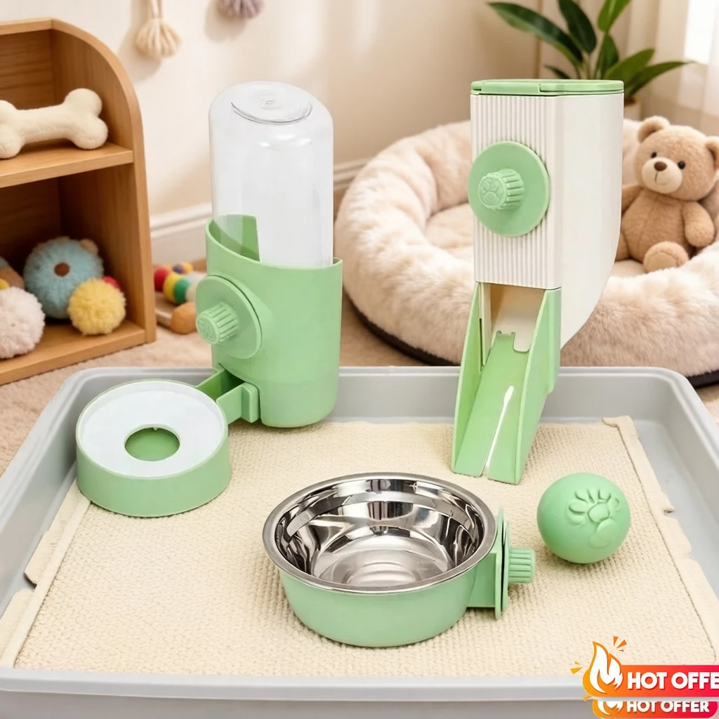 Bebedero automático colgante para gatos y perros en jaulas pequeñas - imagen 4