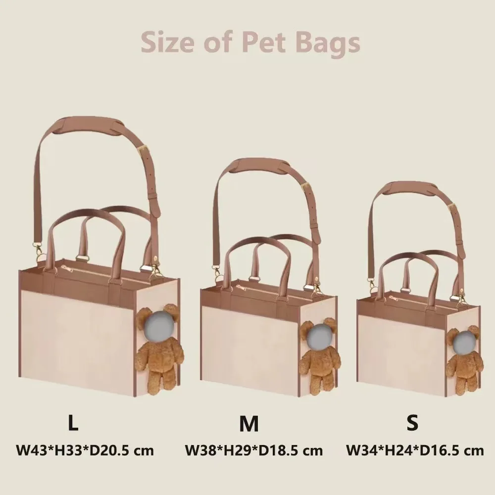 Bolso de hombro oso transpirable para perros pequeños – Viaje exterior - imagen 4