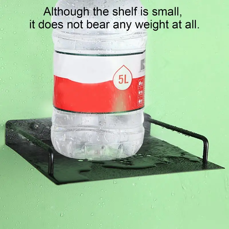 Estante de almacenamiento de enrutador montado en la pared, estante de enrutador de Metal de una sola capa, estante de almacenamiento de aluminio negro, bandeja para tablero de enchufes - imagen 5