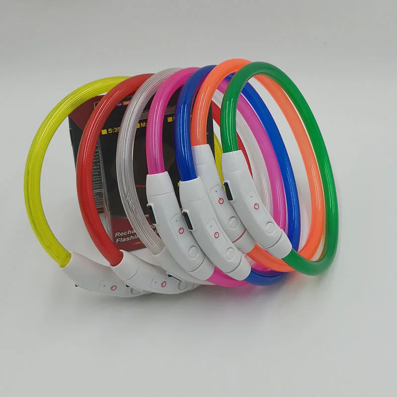 Collar de perro con luz Led, correa luminosa desmontable con carga USB para Collar de gato grande, Labrador pequeño y brillante, productos para mascotas y perros - imagen 2