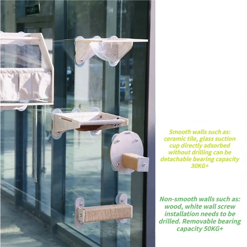 Poste rascador de árboles y torres para gatos, suministros de entrenamiento para mascotas, juego de escalada en pared, accesorios para mascotas, productos para el hogar - imagen 2