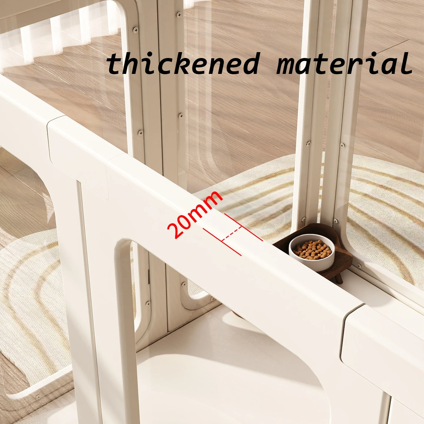 Parque infantil transparente para perros, accesorios de valla de seguridad para cachorros y perros, recinto de barrera para mascotas, cama para mascotas de interior, suministros para cajas de bebés - imagen 4