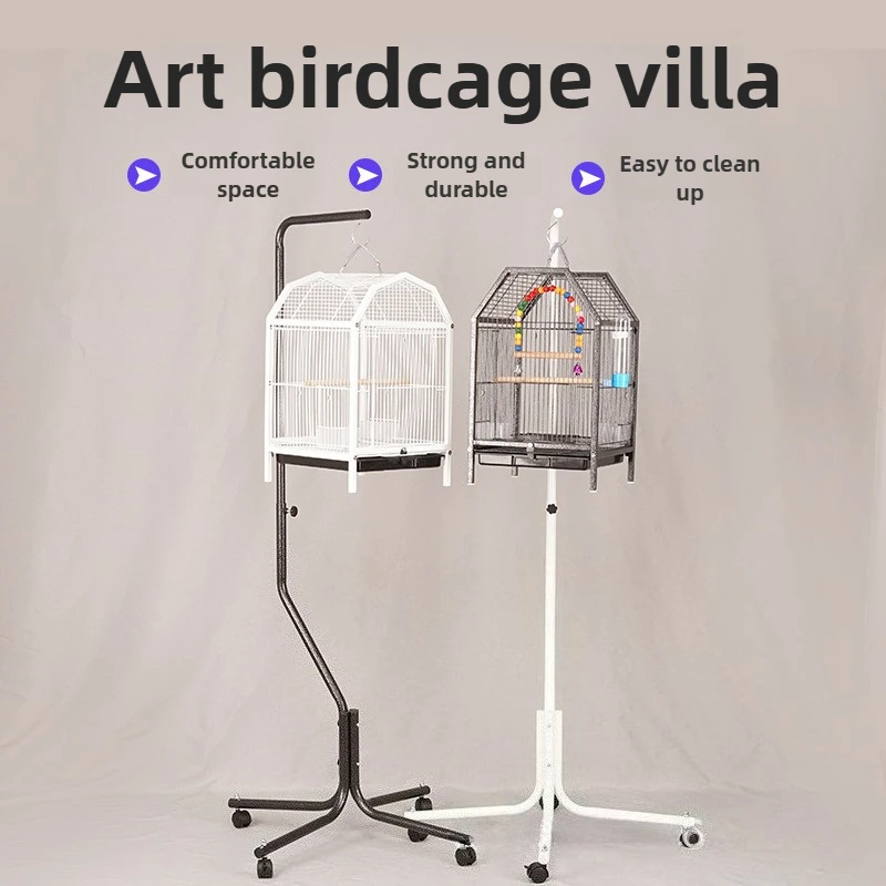 Jaula metálica portátil para pájaros y loros – Uso doméstico en viaje - imagen 2