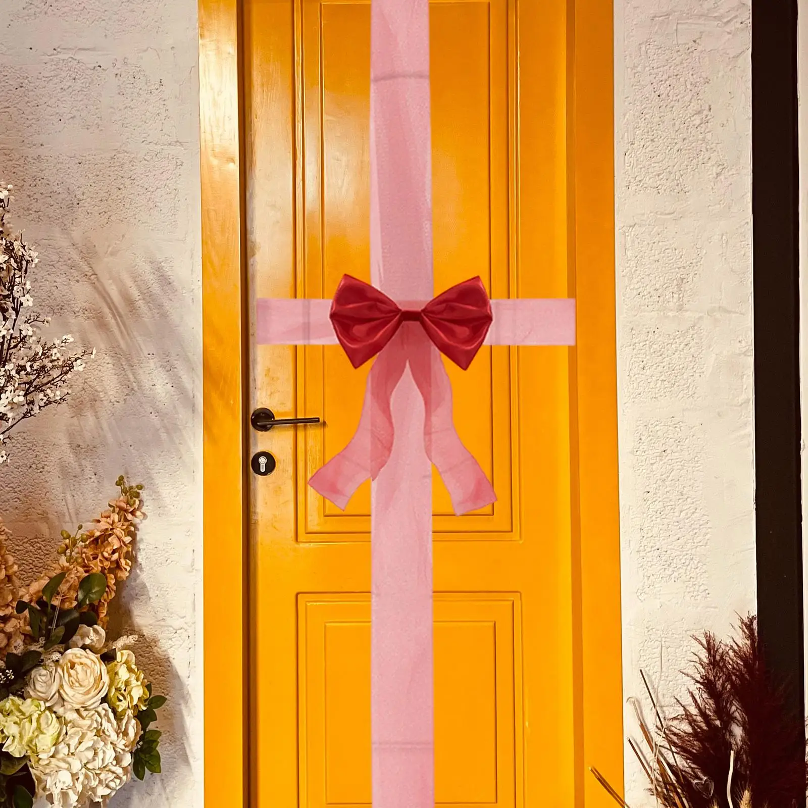 Decoración de Festival con lazo para gabinete, decoración navideña elegante, regalo de vacaciones, accesorios exteriores fáciles de usar, suministros para fiestas - imagen 4