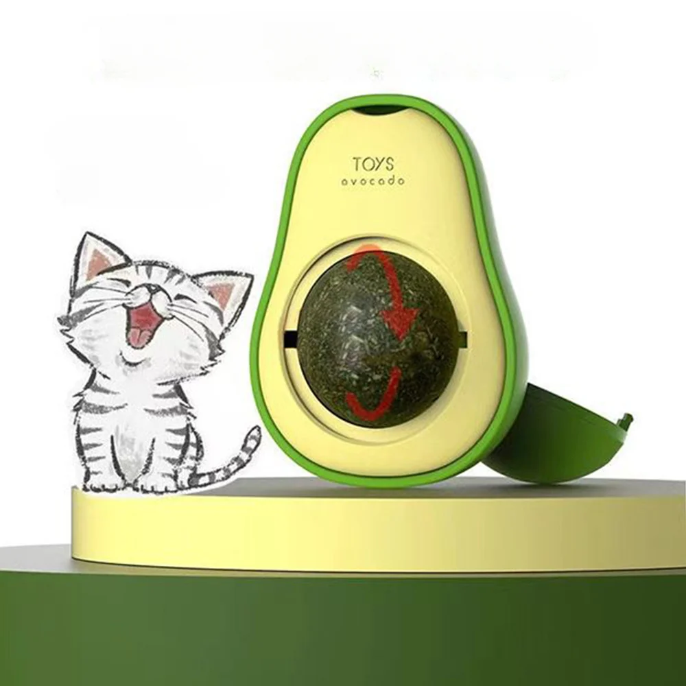 Bola hierba gatera aguacate giratoria adhesiva para gatos – Juguete - imagen 5