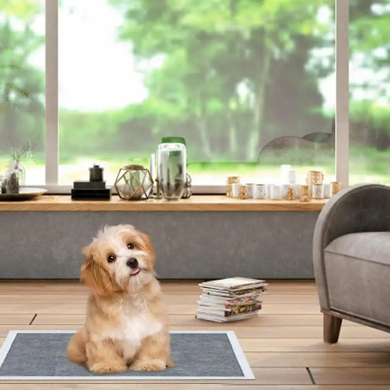 Almohadillas de entrenamiento para mascotas, almohadillas absorbentes de carbón de bambú para orinar y orina, secado rápido, Ultra absorbentes - imagen 2