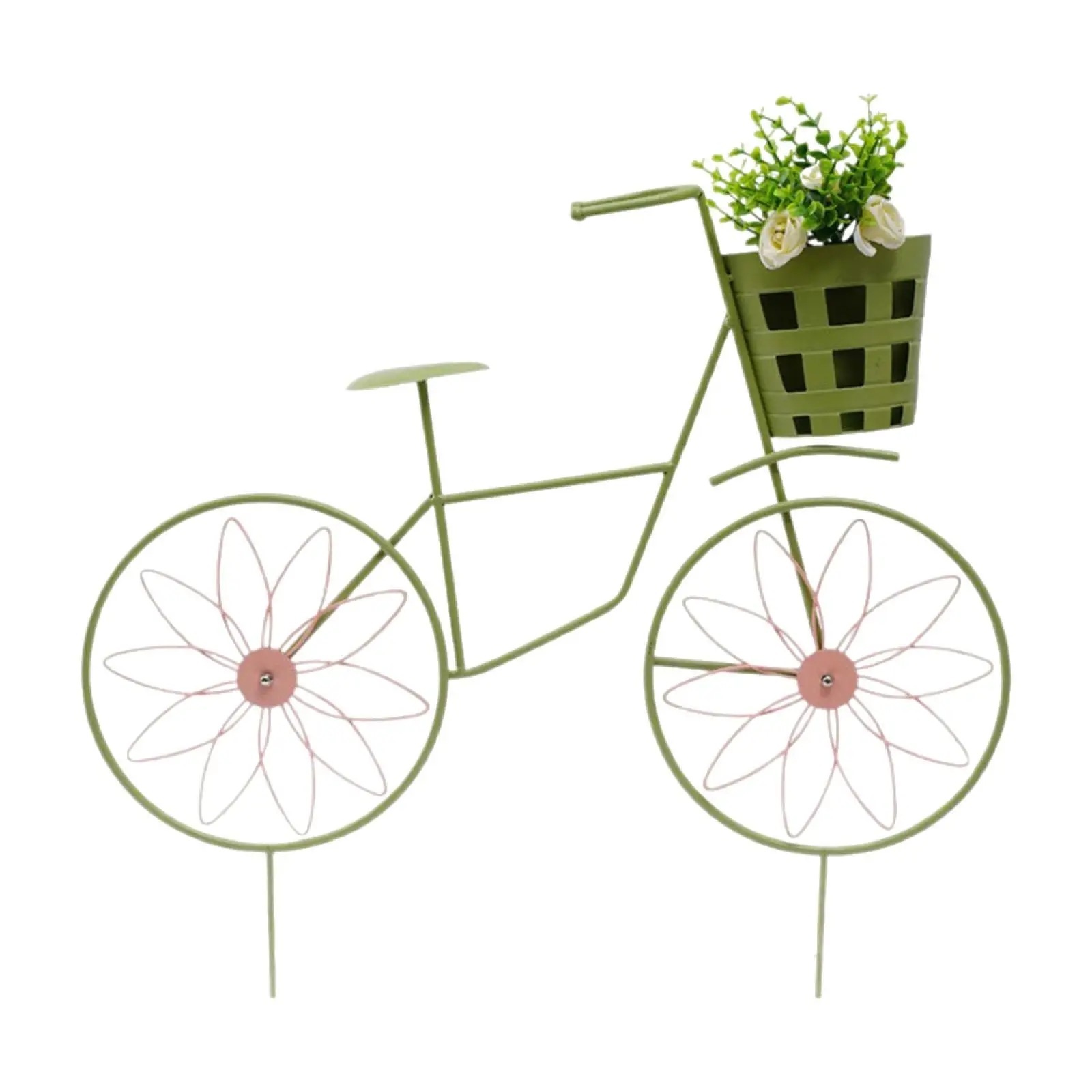 Adorno de estaca de jardín para bicicleta, fácil de instalar, soporte de flores con forma de bicicleta, estante para plantas para vacaciones, decoración de inauguración de la casa - imagen 3