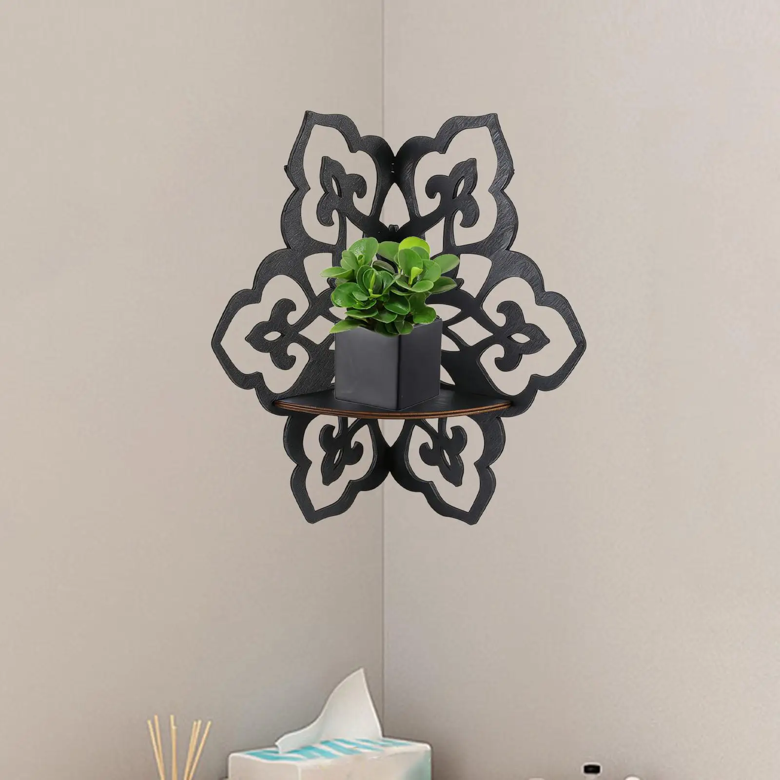 Estante esquinero pared decorativo para gatos y fotos plantas - imagen 2