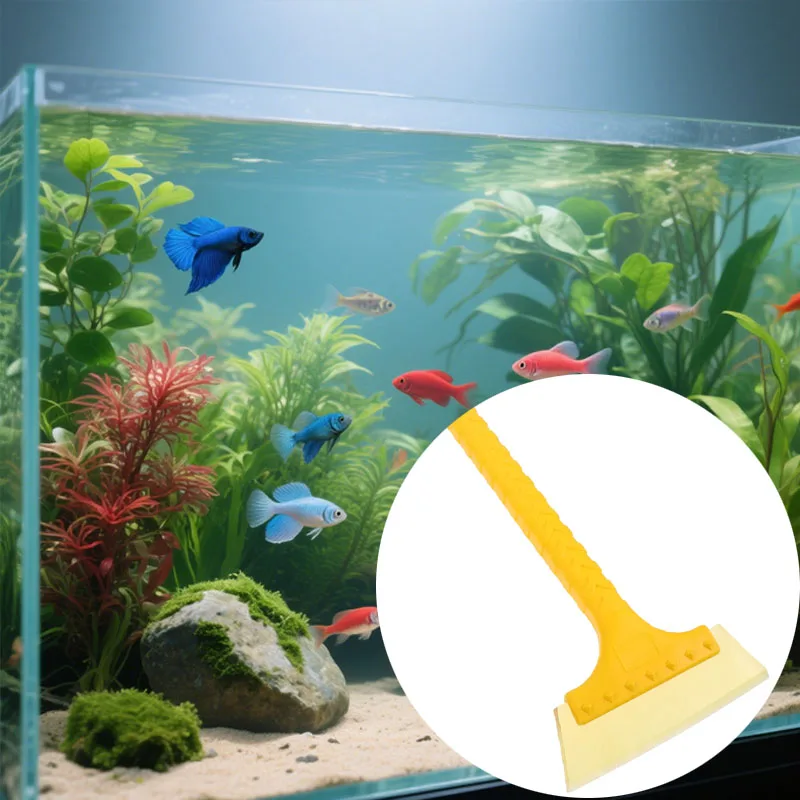 Raspador de limpiaparabrisas de silicona para acuario, multifunción, para vidrio de pecera, eliminación de manchas de agua y algas, herramienta de limpieza esencial, 3 piezas