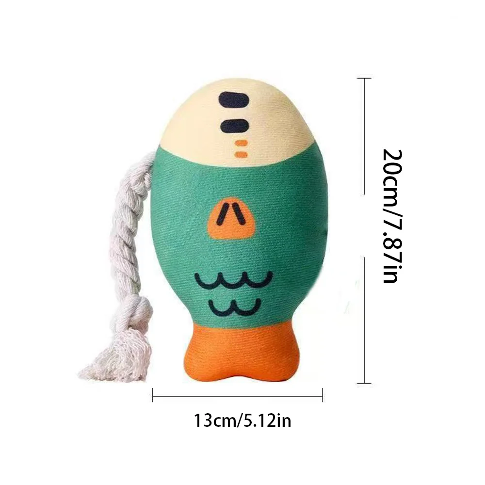 Juguete chirriante para perros, simulación de pez fathead, juguete masticable para limpieza de dientes y alivio del aburrimiento, juguete duradero para juegos de mascotas, - imagen 5