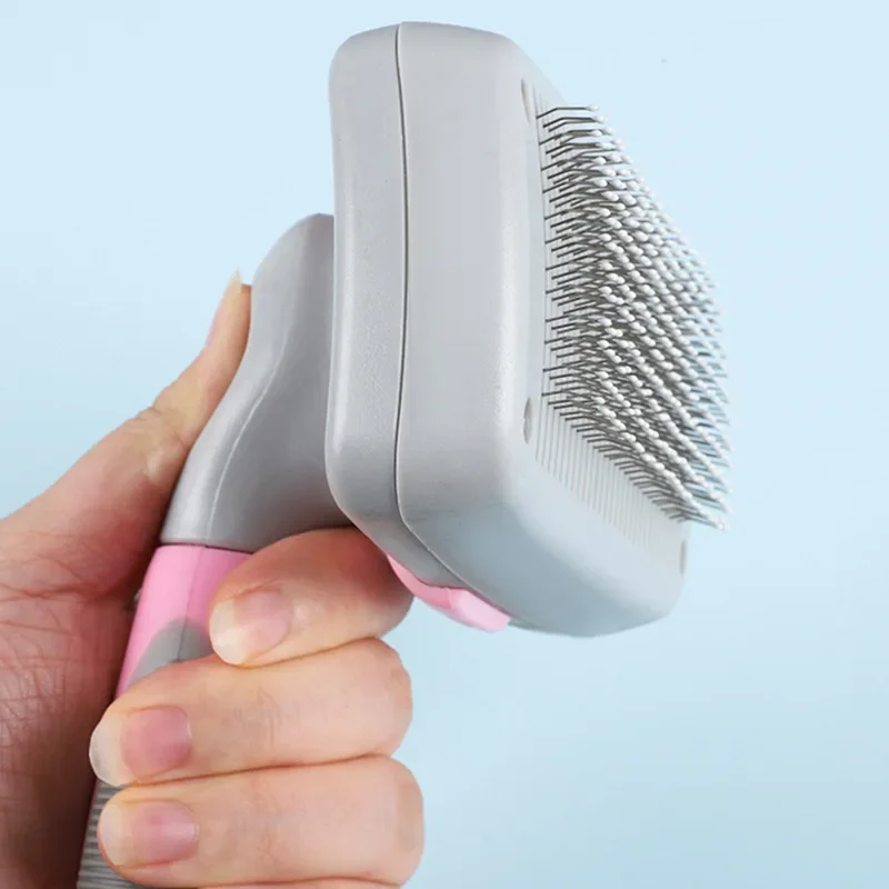 Cepillo automático para mascotas, peine de masaje con un clic, removedor de pelo, autolimpieza, suministros para mascotas - imagen 4