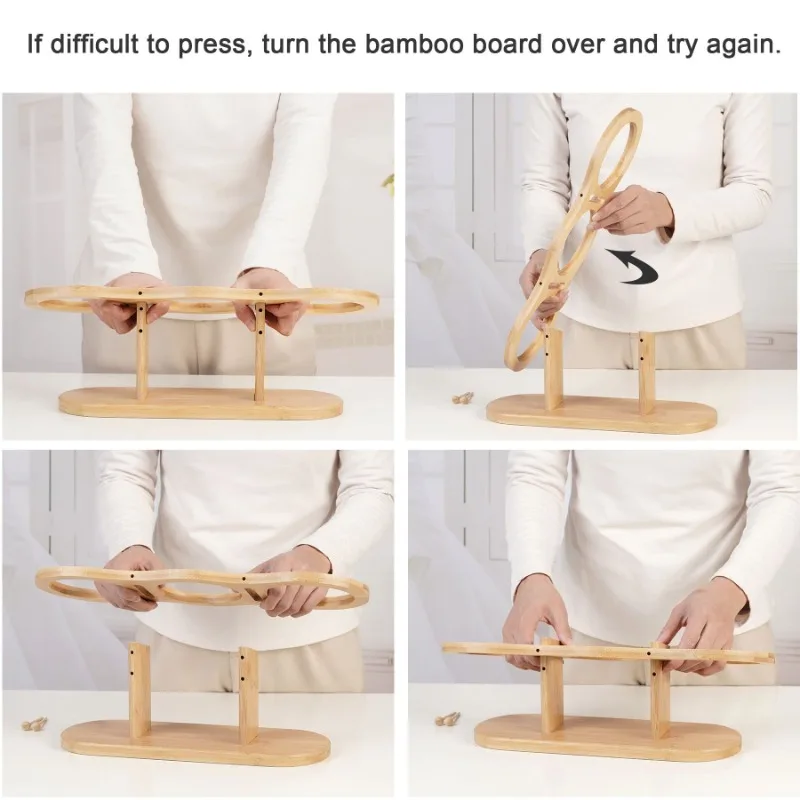 Cuenco de cerámica elevado para comida de mascotas, cuenco de agua con soporte de madera maciza, limpio, microondas disponible - imagen 2