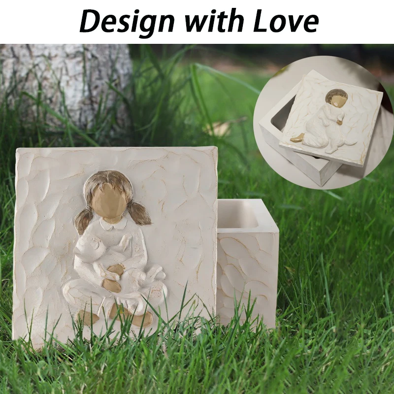 Urna de resina para mascotas, recuerdo de cremación de cenizas, urna para gatos, cenizas conmemorativas, urnas funerarias para mascotas, perros, recuerdo para cachorros muertos, caja de cenizas para gatos - imagen 5