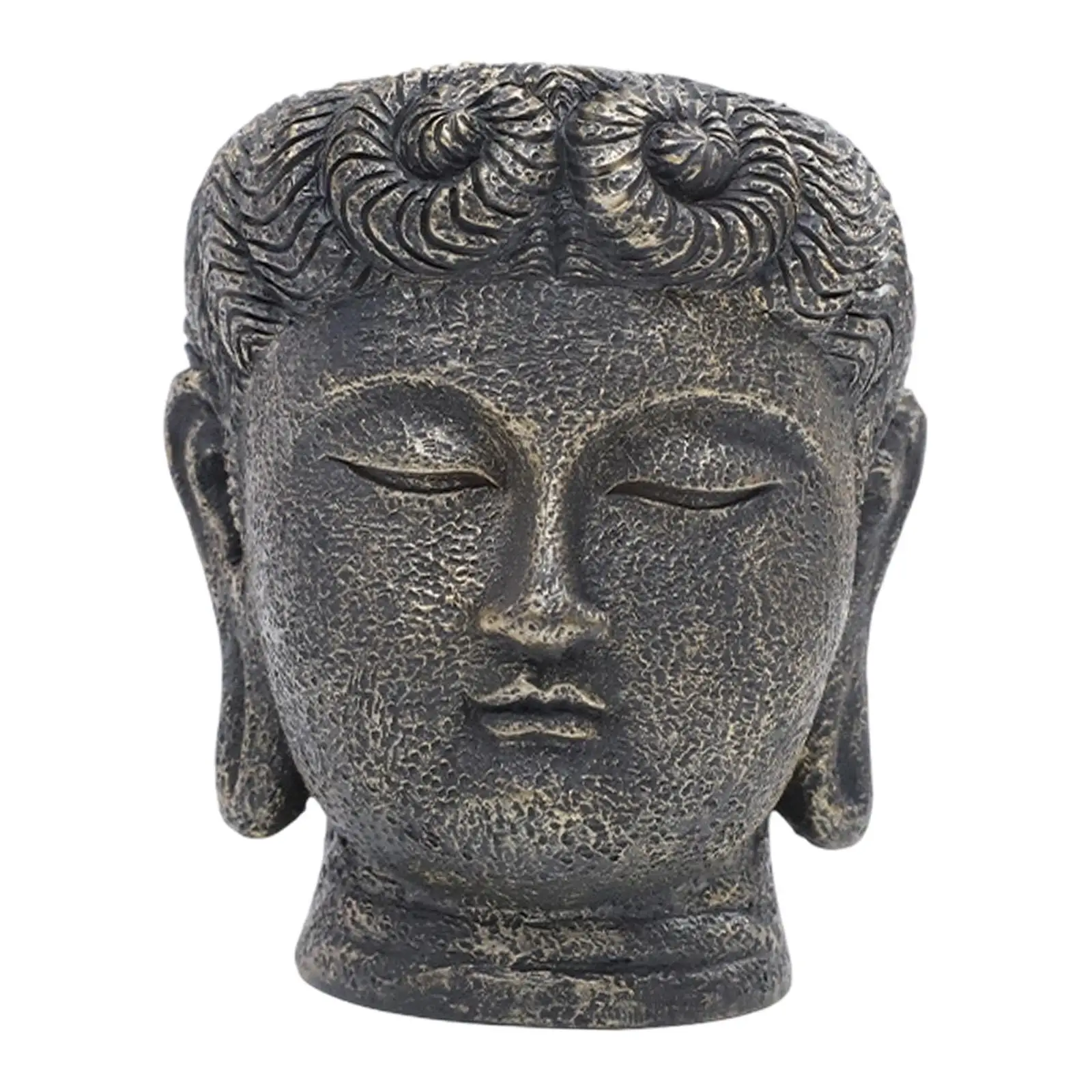 Buddha Head Planter Plant Pot Decorative Artwork Flower Pot Plant Flower Container for Garden Courtyard Restaurant Farmhouse