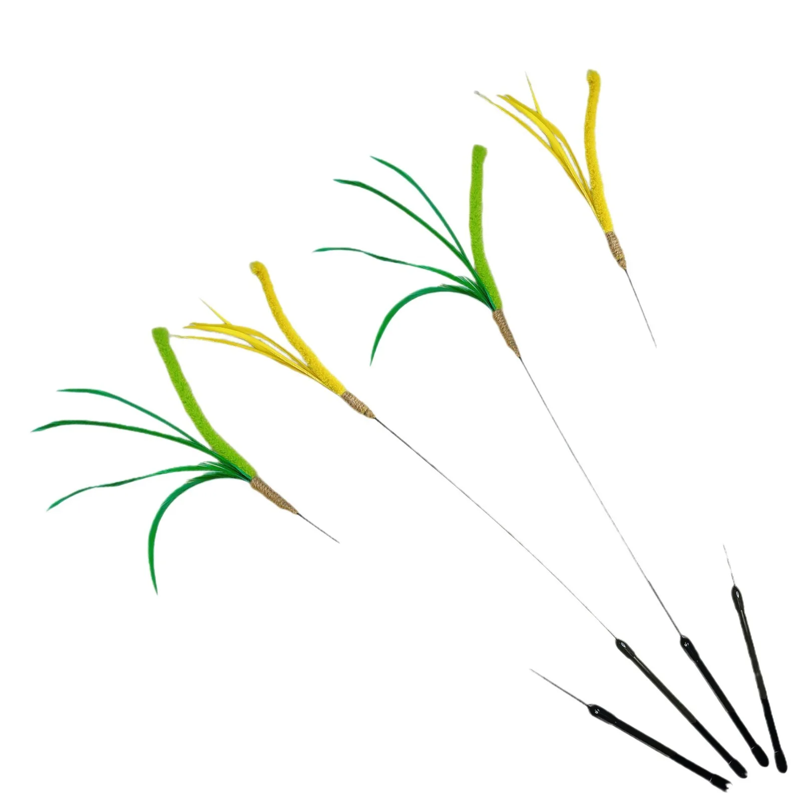 Palo teaser de hierba de cola de perro para gato, juguete de poste largo resistente a las mordeduras para aliviar el aburrimiento, palo teaser portátil para gato, 1 unidad - imagen 4