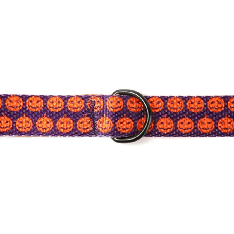 PLATTCO correa de perro de nailon de imitación de calabaza púrpura con impresión personalizada privada perfecta para caminar todo tipo de perros 5 tamaños PDL337 - imagen 3