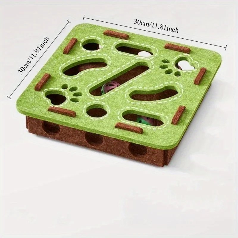 Rompecabezas de juguetes para gatos, caja de laberinto interactiva de estimulación Mental y juegos sensoriales para gatitos de interior, rompecabezas divertido para gatos inteligentes - imagen 3