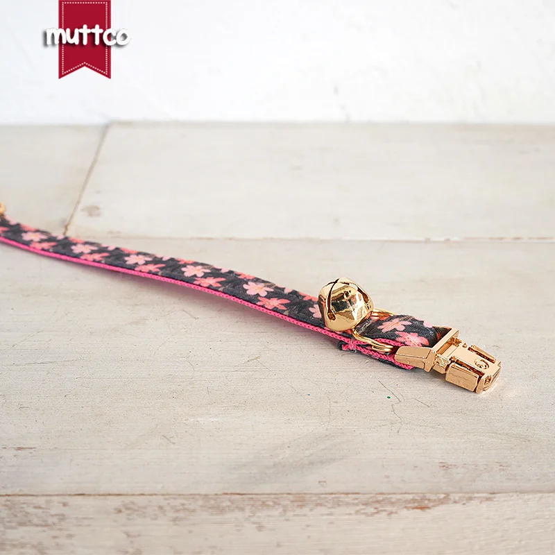 MUTTCO Venta al por menor grabado hermoso diseño de patrón de flores hecho a mano GRACE PURPLE SPRITEcollar diseño único collar de gato 2 tamaños UCC187 - imagen 3
