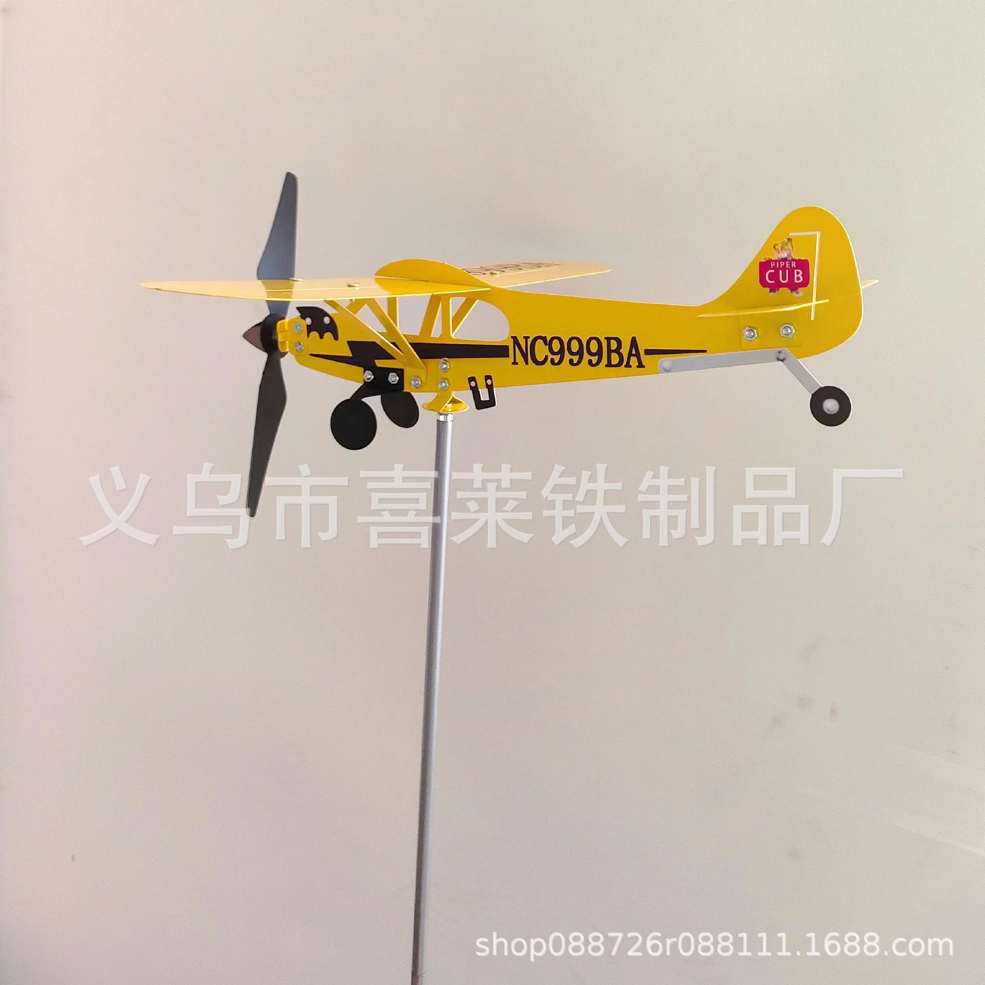 Molinillo de viento decorativo para jardín - Estilo avión y estaca - imagen 4
