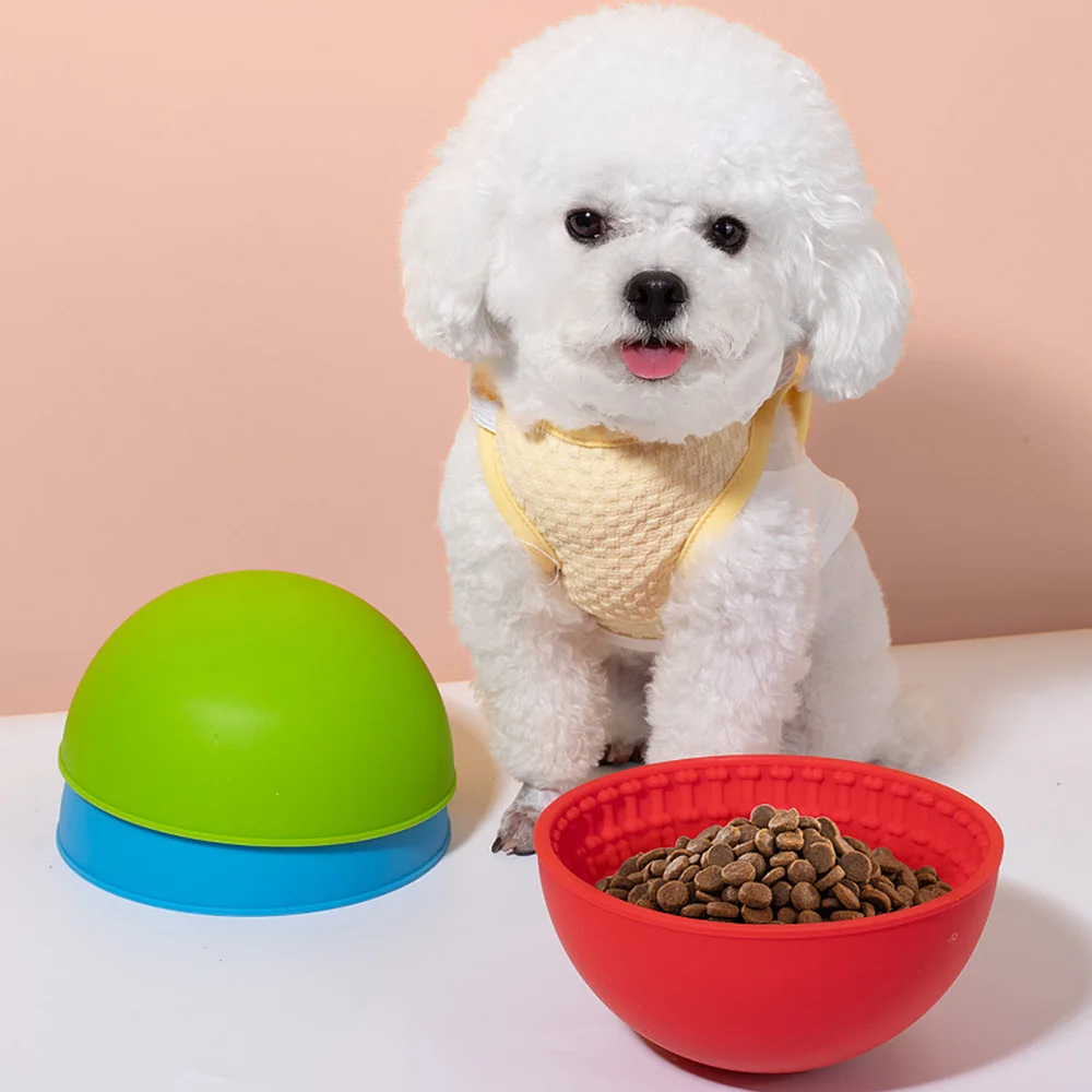 Vaso para mascotas, cuenco alimentador lento, cuenco duradero antiarañazos para lamer para perros y gatos, plato de agua antideslizante para comida para mascotas, - imagen 5