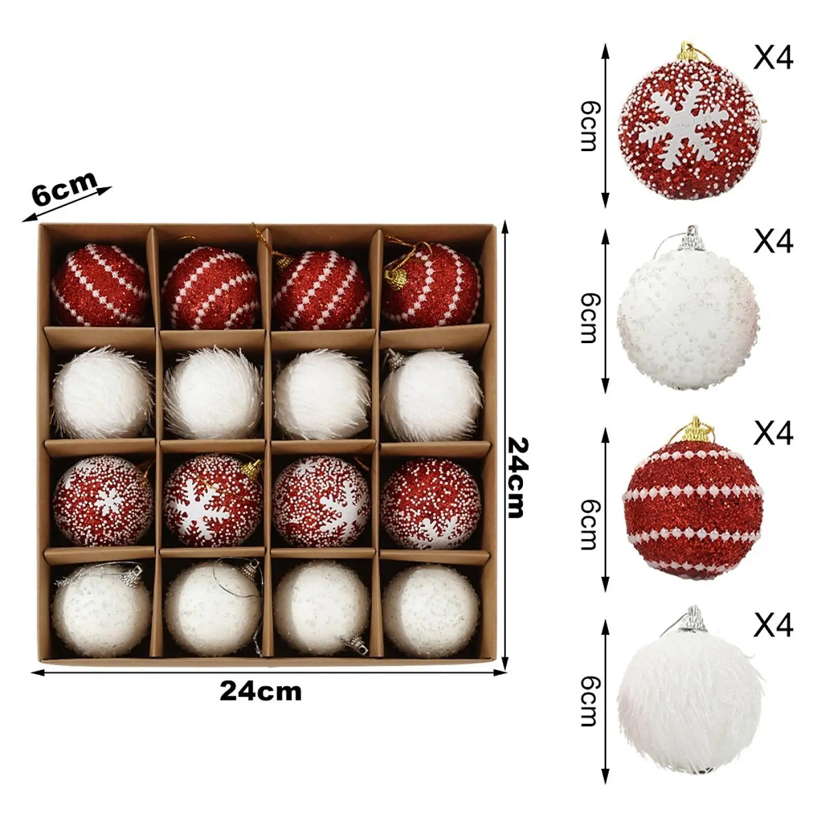 16x Christmas Tree Hanging Decorations Charm Pendants Creative Portable Xmas