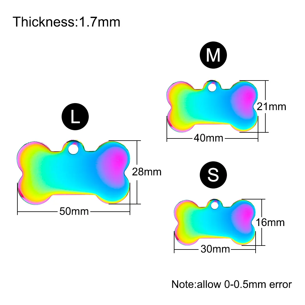 20 piezas de acero inoxidable de colores personalizados mezclados con una variedad de dijes colgantes de llavero antipérdida grabables - imagen 5
