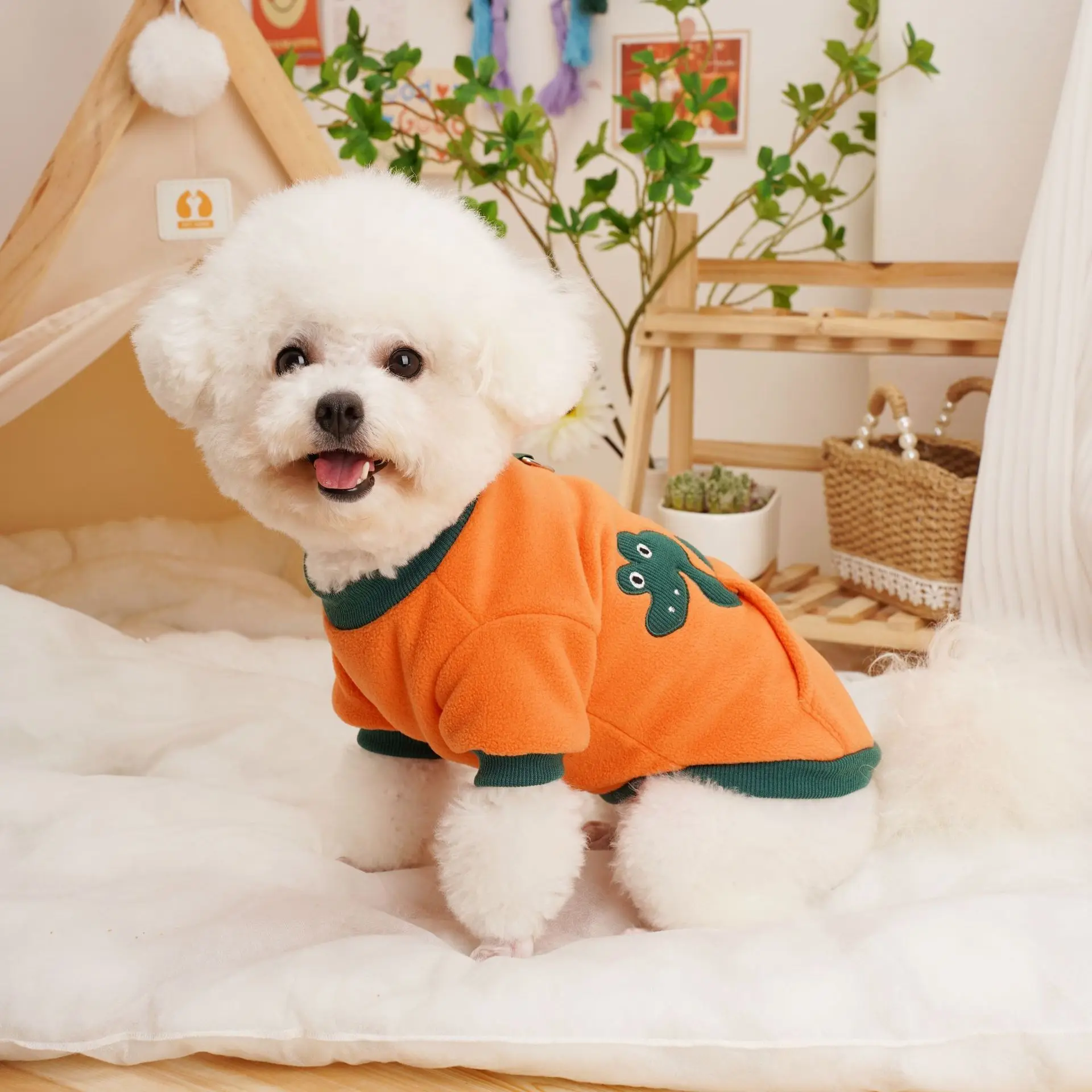 Ropa cálida de algodón para perro y gato, chaqueta de serpiente a la moda, Bichon Teddy, ropa gruesa, suministros para mascotas, accesorios para Otoño e Invierno - imagen 5