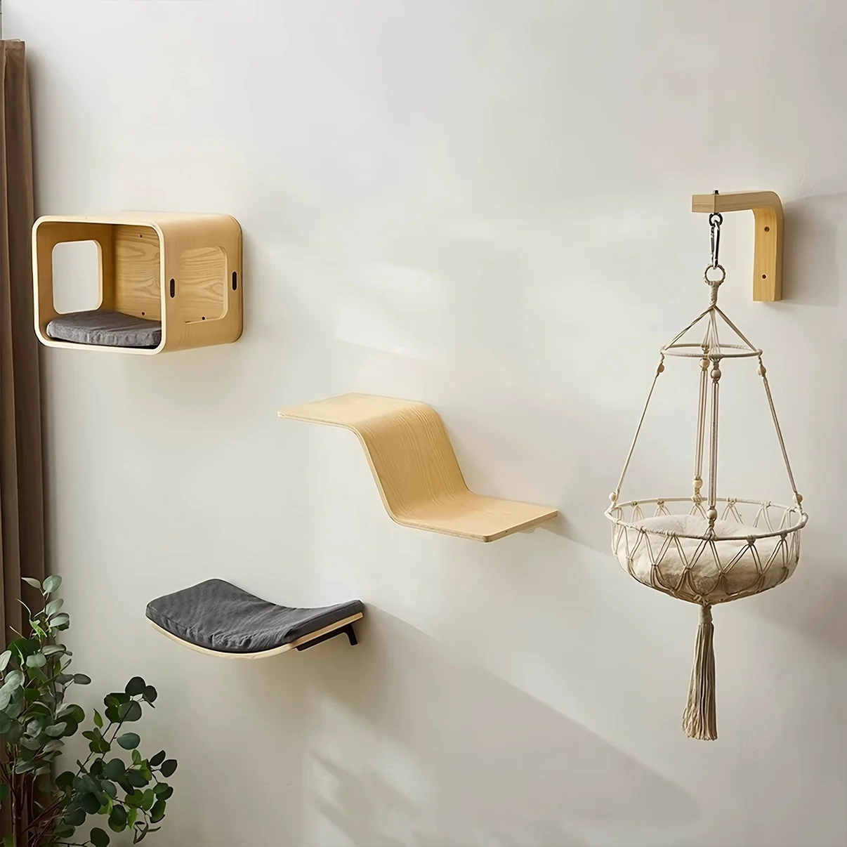 Torre para gatitos en Z con perchero y material resistente - imagen 3